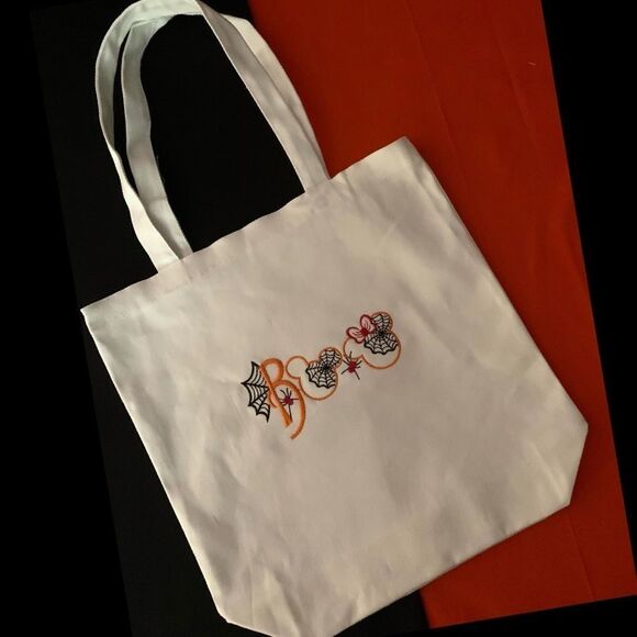 𝅺👻🧡🖤FREE NAME🧡Canvas tote bag/Trick or Treat - Picture 3 of 4